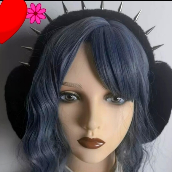 Spiked Plush Earmuffs Foldable - Picture 1 of 6